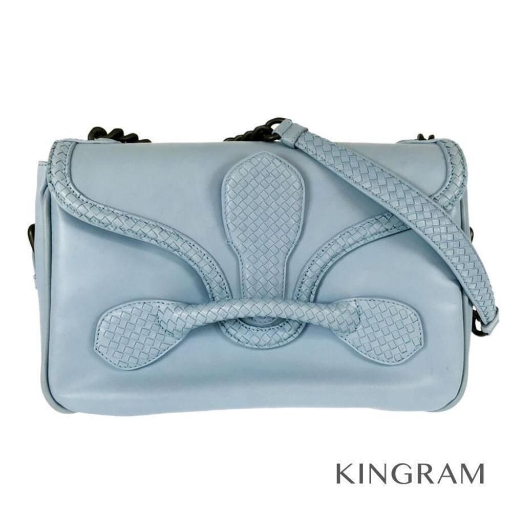 Bottega Veneta Rialto bag signature Intrecciato weave blue